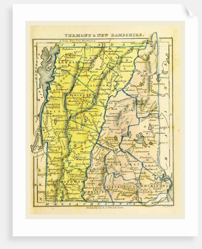 Vermont and New Hampshire, the Boston School Atlas by Anonymous