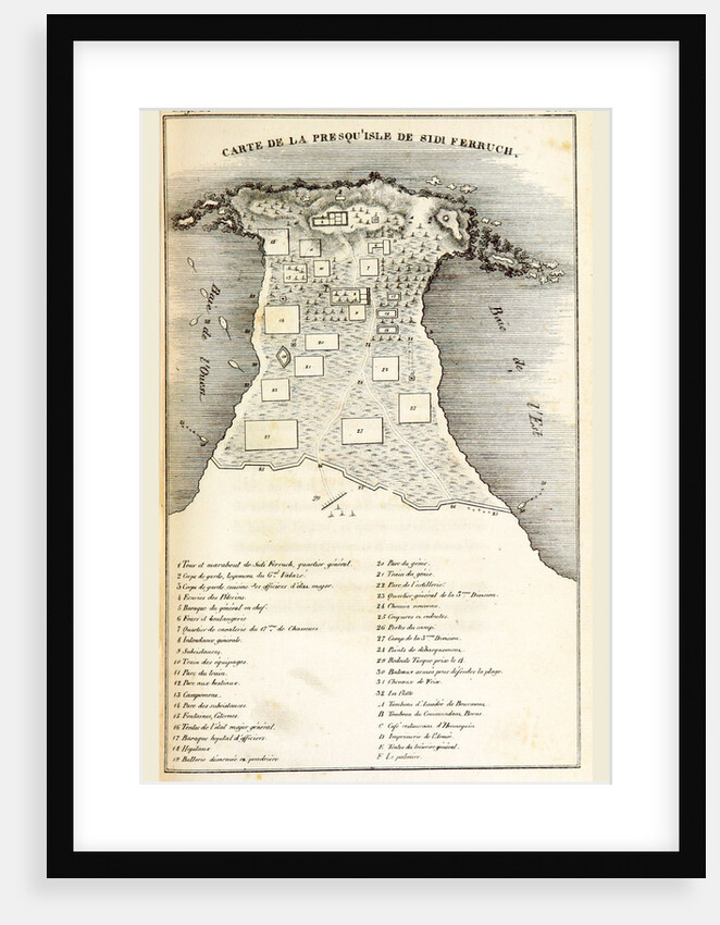 Map Sidi Ferruch, Algeria, 1830 by Anonymous