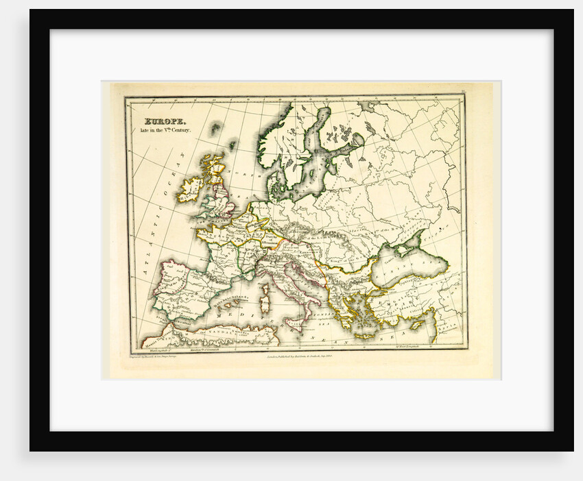 Europe in the fifth century map by Anonymous