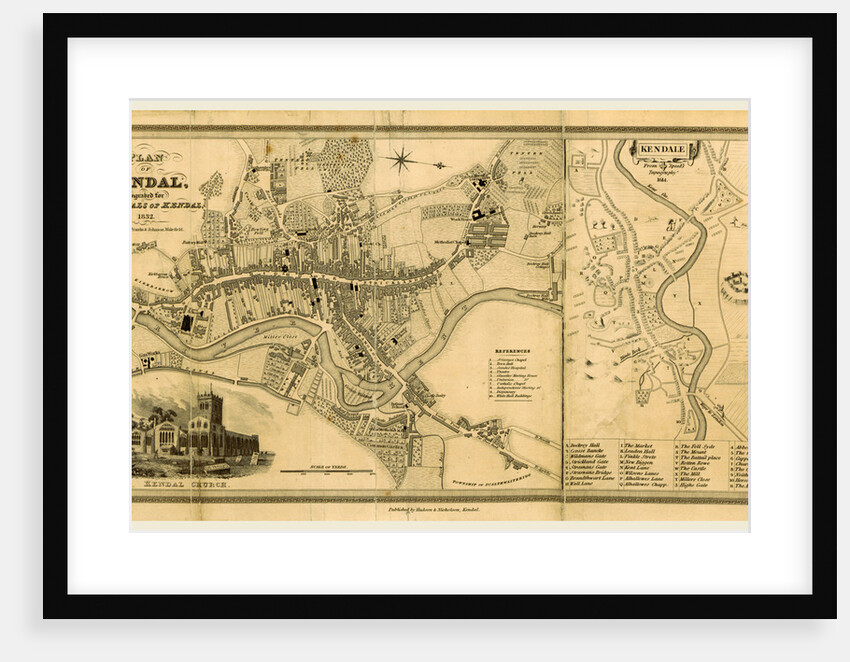 Map, 1832, The Annals of Kendal, being a historical and descriptive account of Kendal and its environs by Anonymous