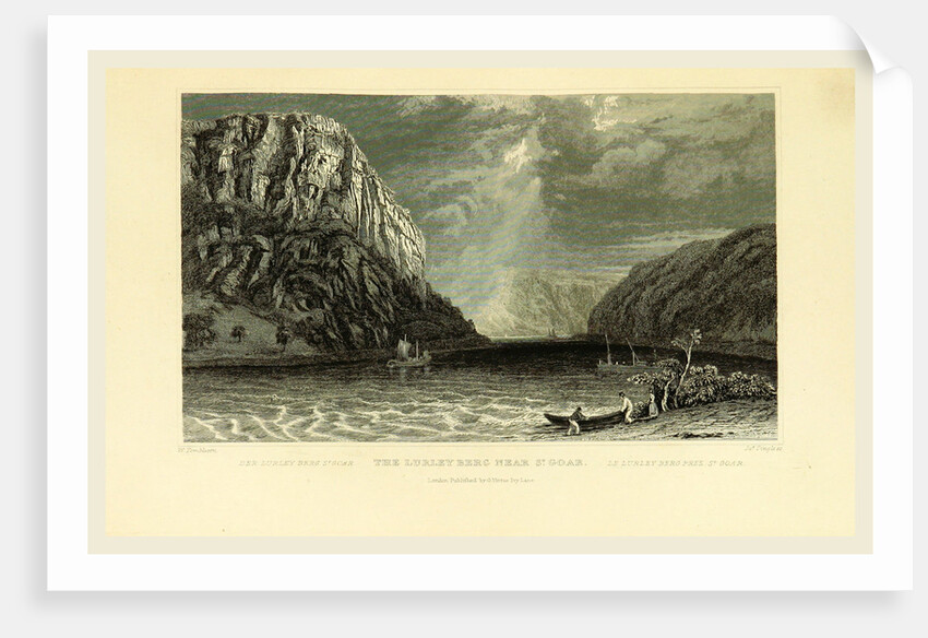 Lurley berg near Sankt Goar, Germany, Tombleson's Views of the Rhine, Tombleson's Views of the Rhine by Anonymous