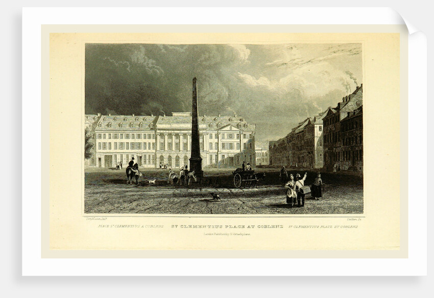 St. Clementius place, Koblenz, Germany, Tombleson's Views of the Rhine, Tombleson's Views of the Rhine by Anonymous