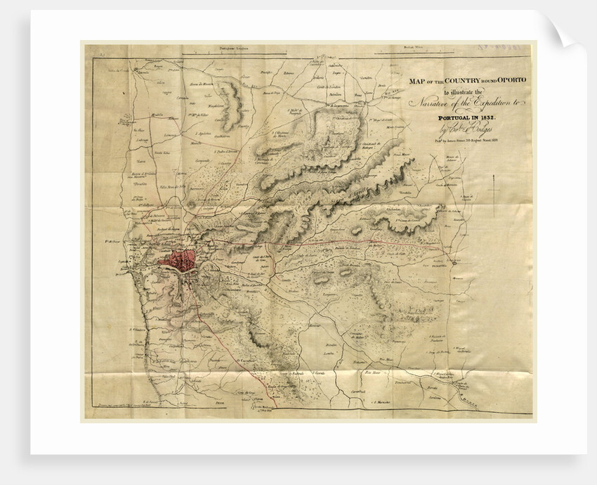 Map of Oporto, Narrative of the expedition to Portugal in 1832, under the orders of his Imperial Majesty Dom Pedro, Duke of Braganza by Anonymous