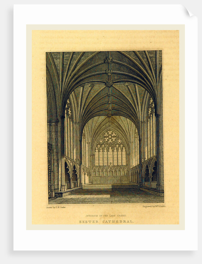 The Picturesque Beauties of Devonshire, Exeter Cathedral by Anonymous