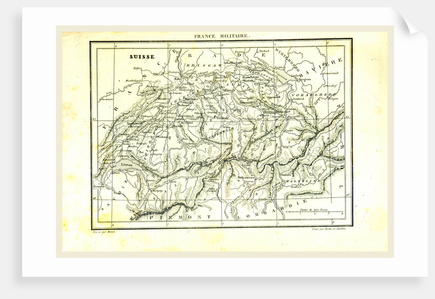 Switzerland, map by Anonymous