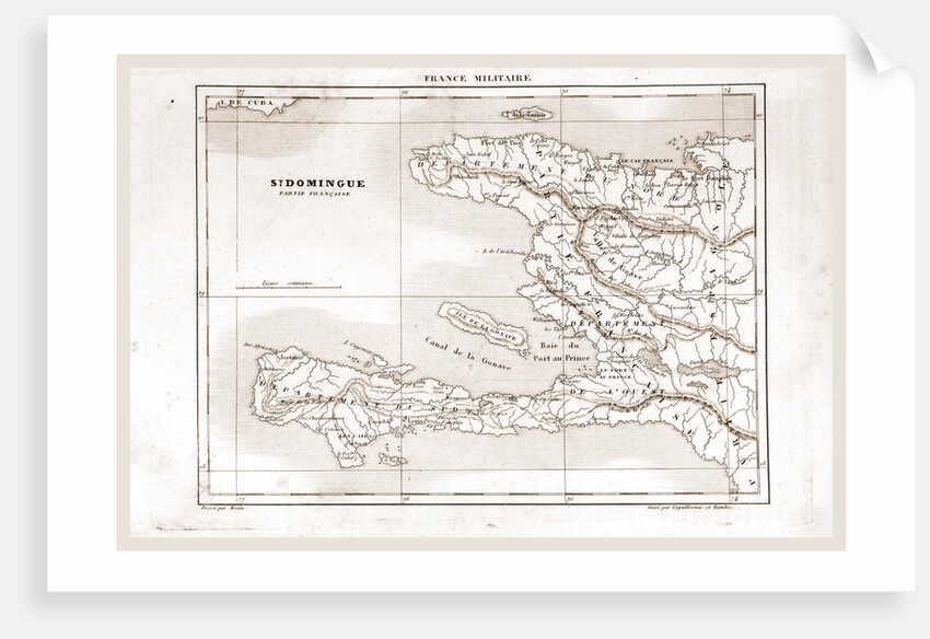 Map, Saint-Domingue was a French colony on the Caribbean island of Hispaniola from 1659 to 1809 by Anonymous