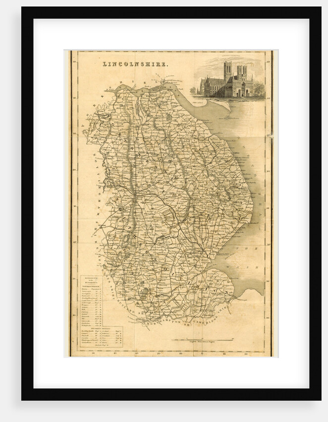 Map Lincolnshire UK by Anonymous