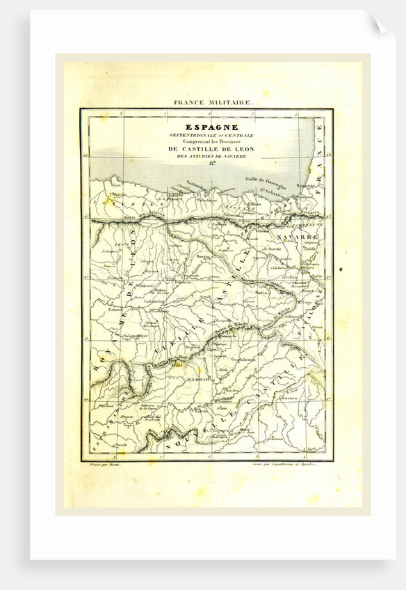 Map of Spain, Castille de Leon by Anonymous