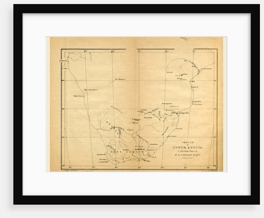 Map, Prospectus of an Expedition into the Interior of South Africa from Dalagoa Bay, etc. By W. D. Cooley by Anonymous