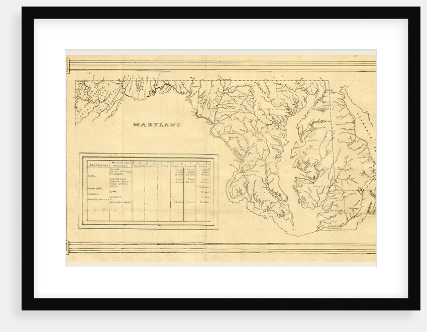 Map, Report on the projected survey of the State of Maryland, pursuant to a resolution of the General Assembly by Anonymous