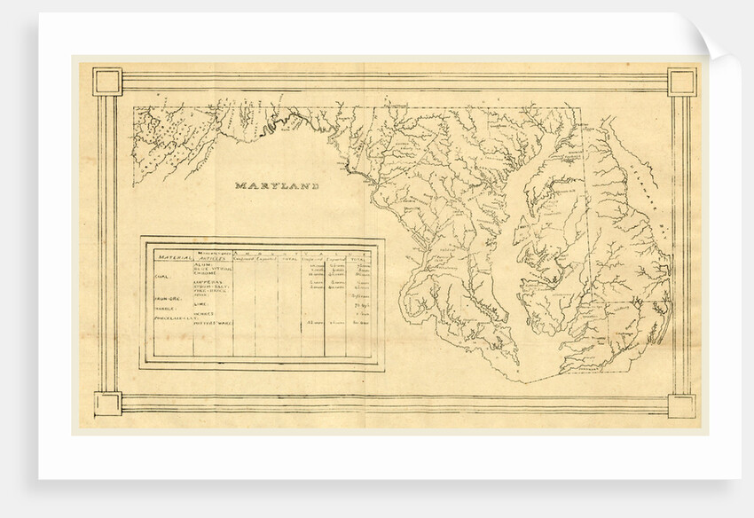 Map, Report on the projected survey of the State of Maryland, pursuant to a resolution of the General Assembly by Anonymous