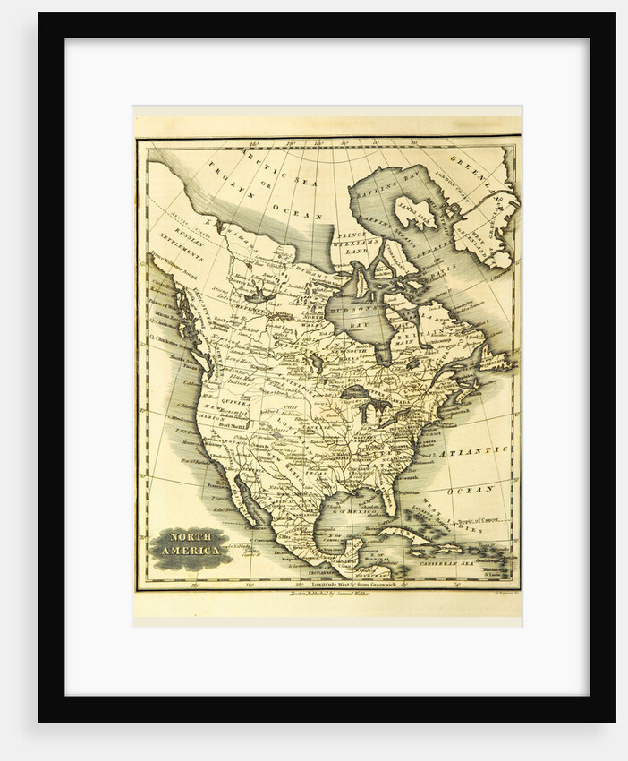 Map of North America by Anonymous
