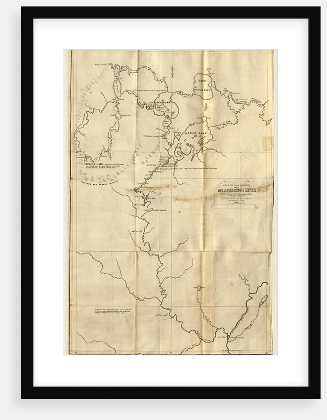 Map the Upper Mississippi to Itasca Lake, the actual source of this river, 1832, etc by Anonymous