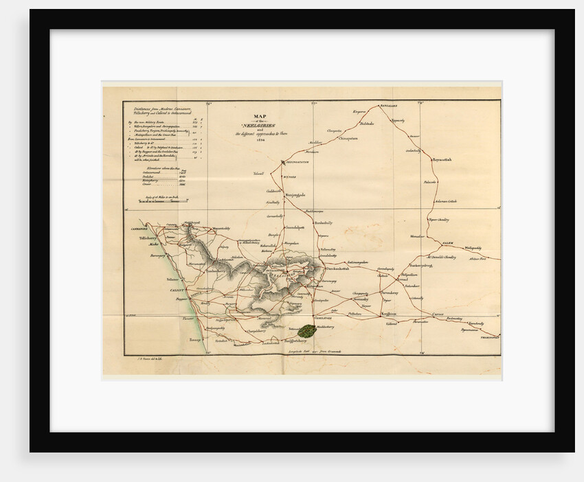Observations on the Neilgherries, Neelgiries map by Anonymous