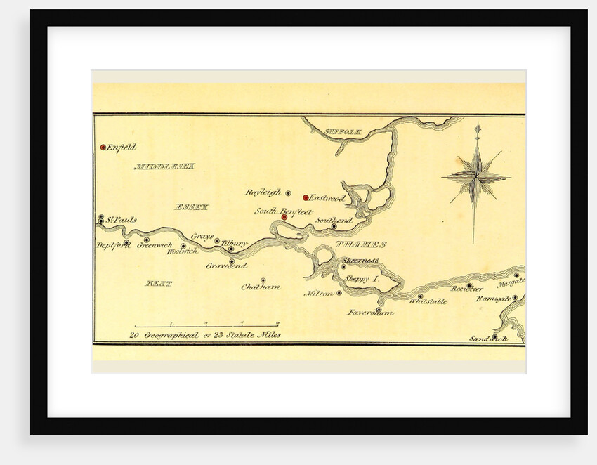 Map Kent UK by Anonymous