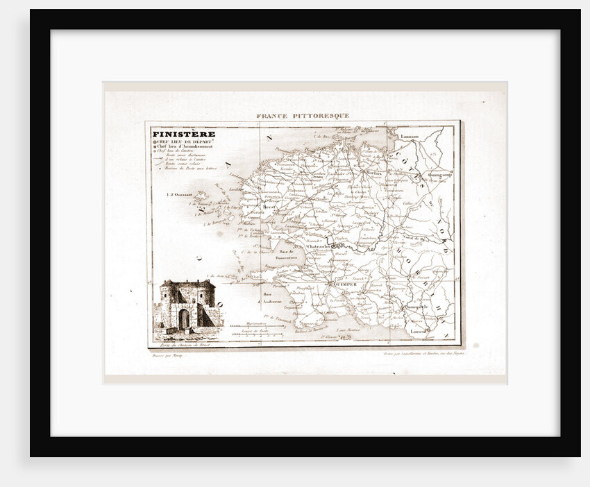 France pittoresque, Finistere, map by Anonymous