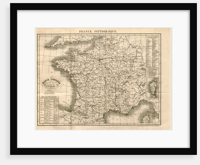 France pittoresque, map of France by Anonymous