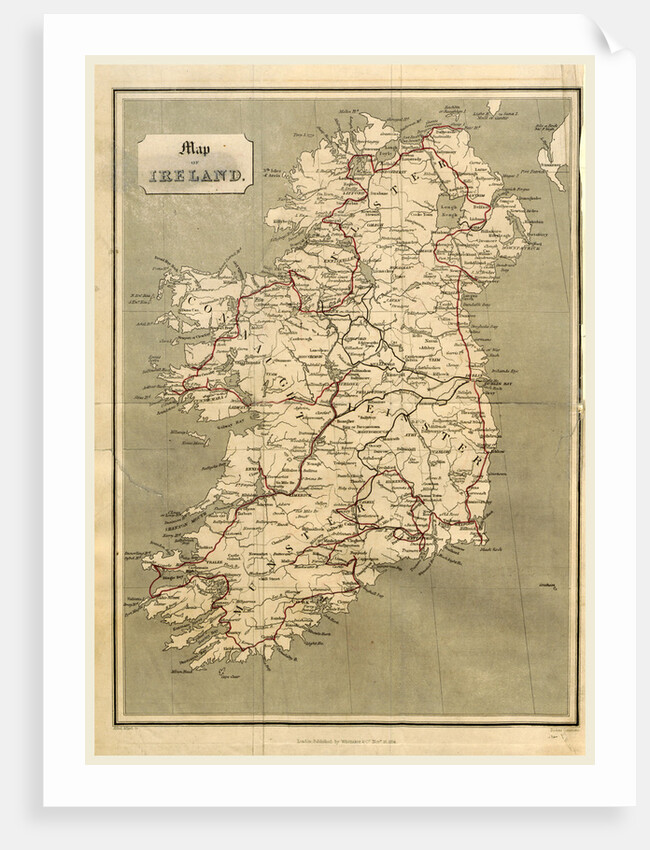 Ireland in 1834, map by Anonymous