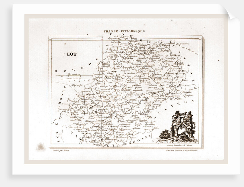 France pittoresque,Lot, map by Anonymous