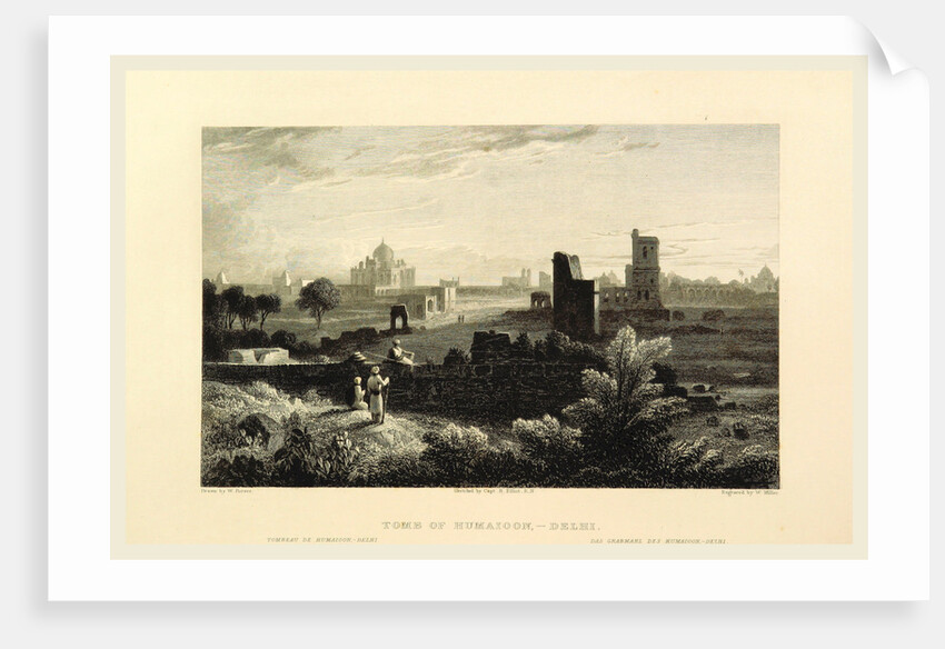 Delhi, tombs of Humaioon, Views in India, China, and on the Shores of the Red Sea by Anonymous
