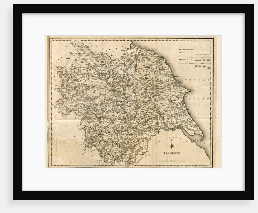 Map Yorkshire UK by Anonymous