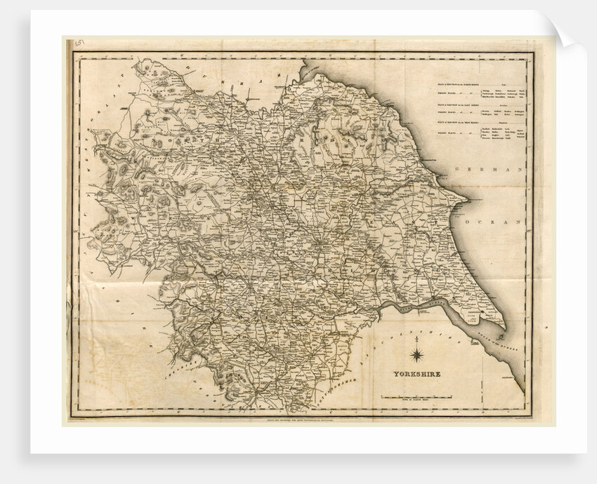 Map Yorkshire UK by Anonymous