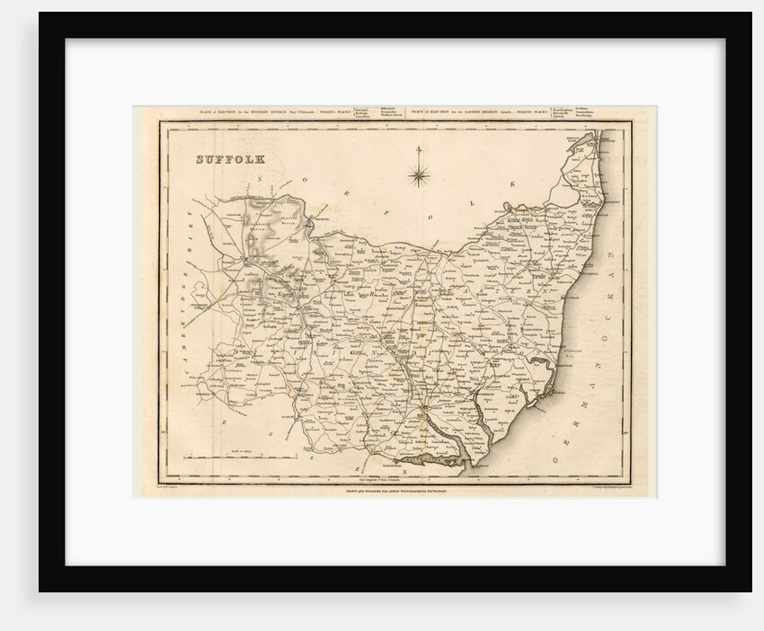 Map Suffolk UK by Anonymous