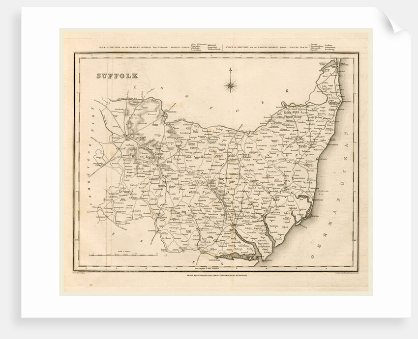 Map Suffolk UK by Anonymous