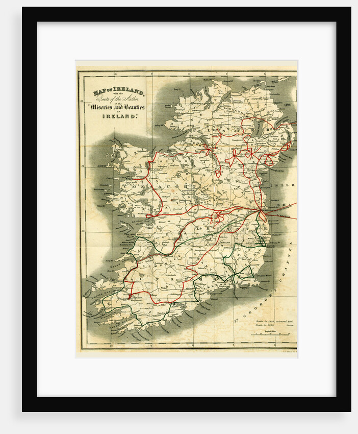 Map of Ireland, he Miseries and Beauties of Ireland by Anonymous