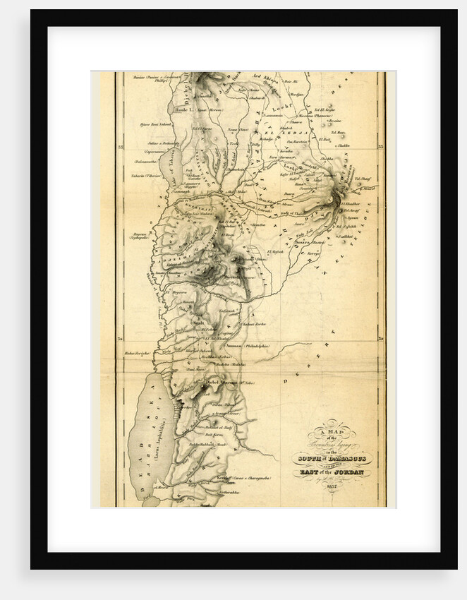 Map countries south of Damascus and east of Jordan by Anonymous