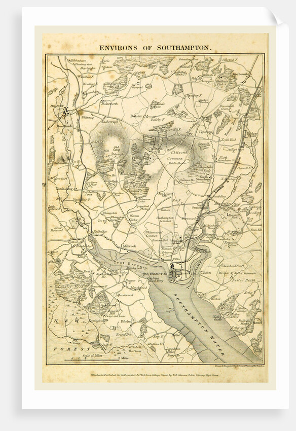 Map of the environs of Southampton, Hampshire, its past and present condition and future prospects by Anonymous