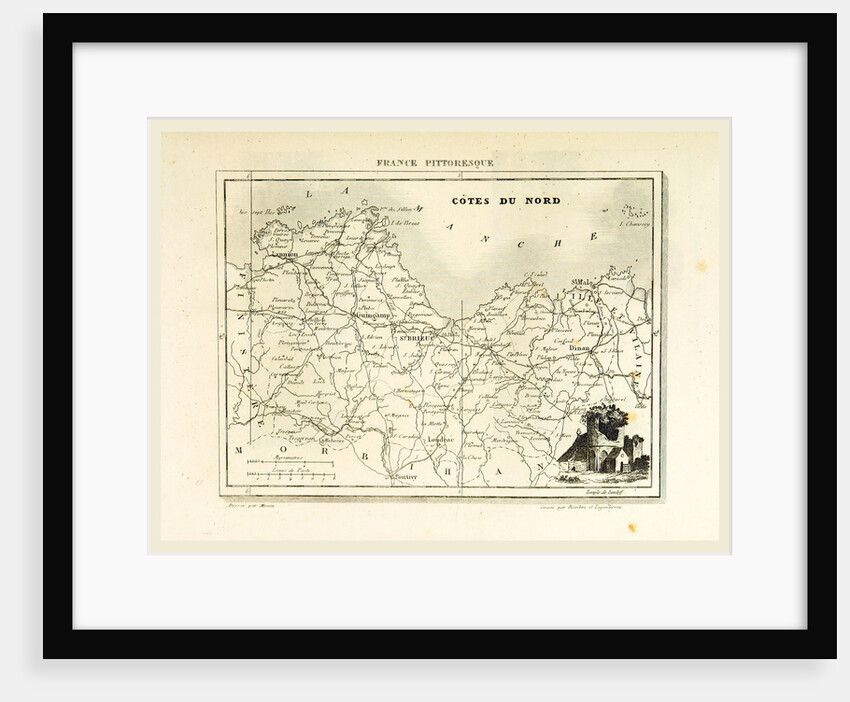 Map Cotes Du Nord, France pittoresque by Anonymous