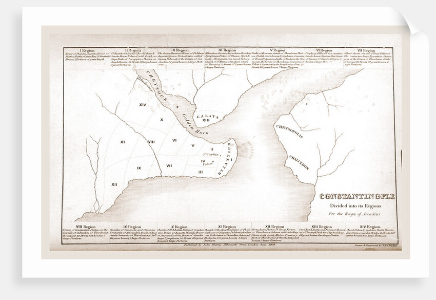Constantinople, Istanbul, map by Anonymous