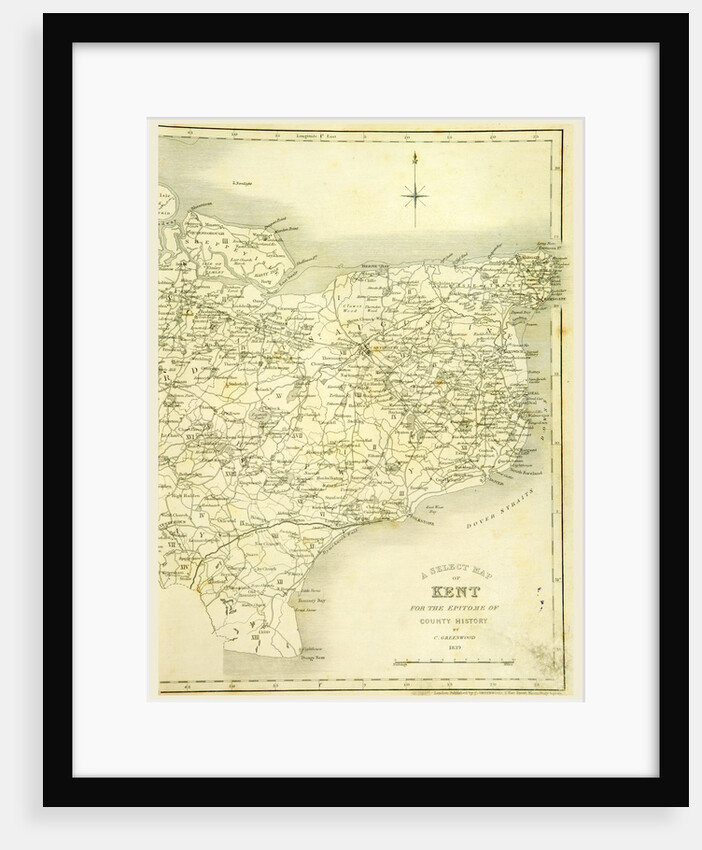 Map, County of Kent, 1839 by Anonymous