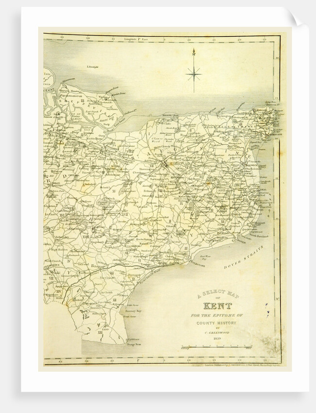 Map, County of Kent, 1839 by Anonymous