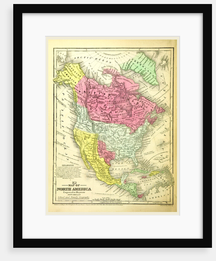 Map of North America by Anonymous