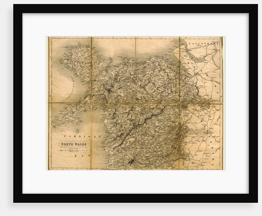 Map, Excursions in North Wales, including Aberystwith and the Devil's Bridge, 1838 by Anonymous