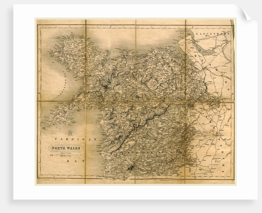 Map, Excursions in North Wales, including Aberystwith and the Devil's Bridge, 1838 by Anonymous