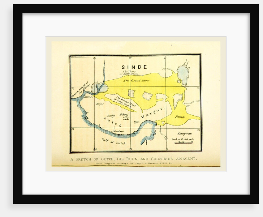 Sketches, taken during a residence in one of the Northern Provinces of Western India, Sinde, the Runn, map by Anonymous