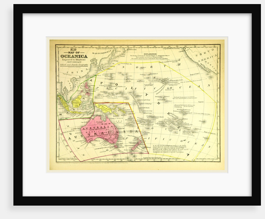 Map of Oceanica, Oceania by Anonymous