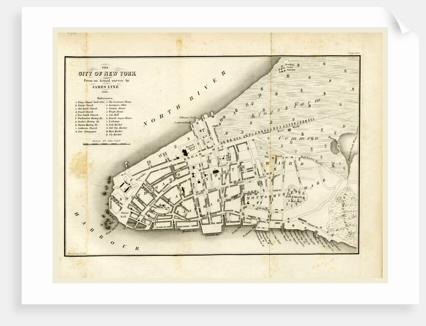 Map of New York, 1728, History of the New Netherlands, Province of New York, and State of New York, to the adoption of the Federal Constitution by Anonymous