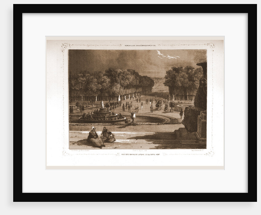 View of Bains de Latone et du tapis vert, Paris and surroundings by M. C. Philipon