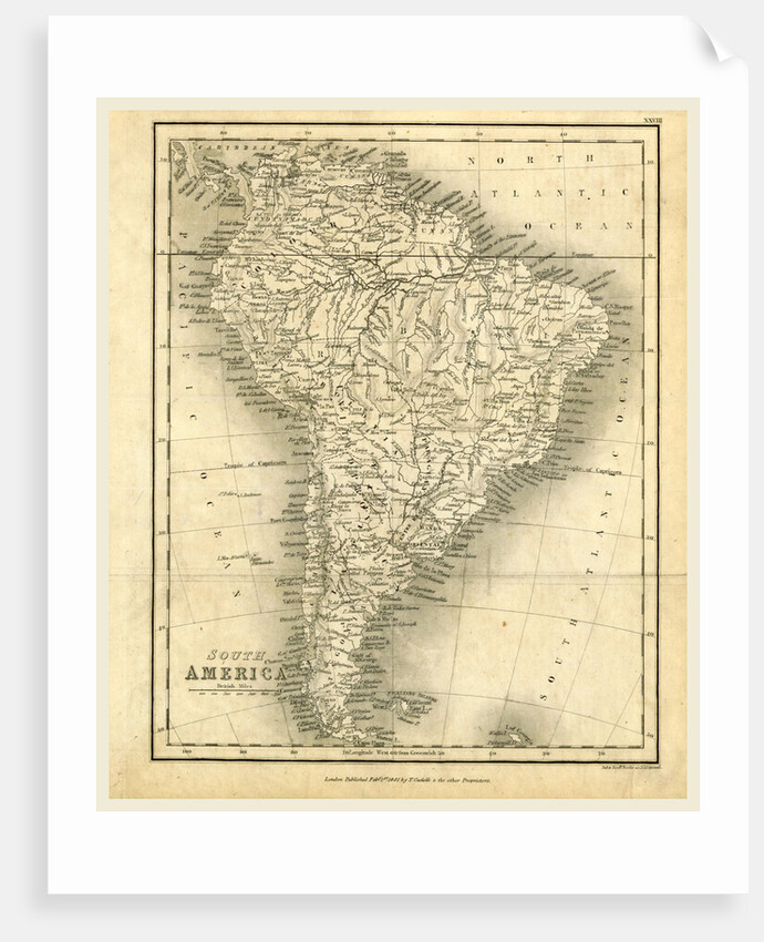Map South Ameica by Anonymous