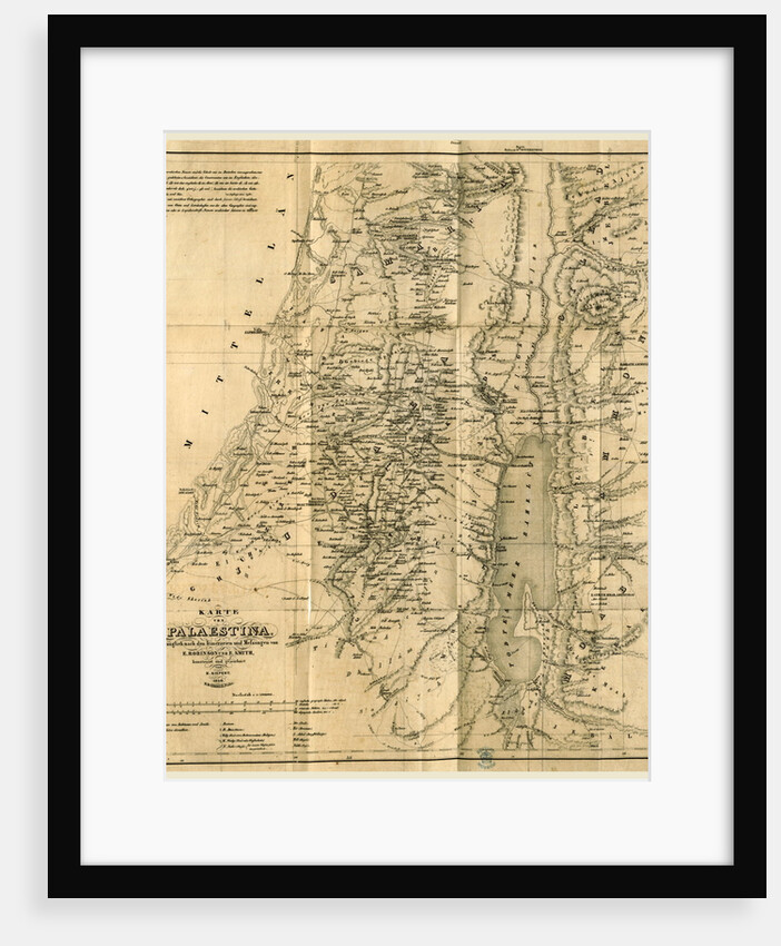 Map, Biblical Researches in Palestine, Mount Sinai by Anonymous