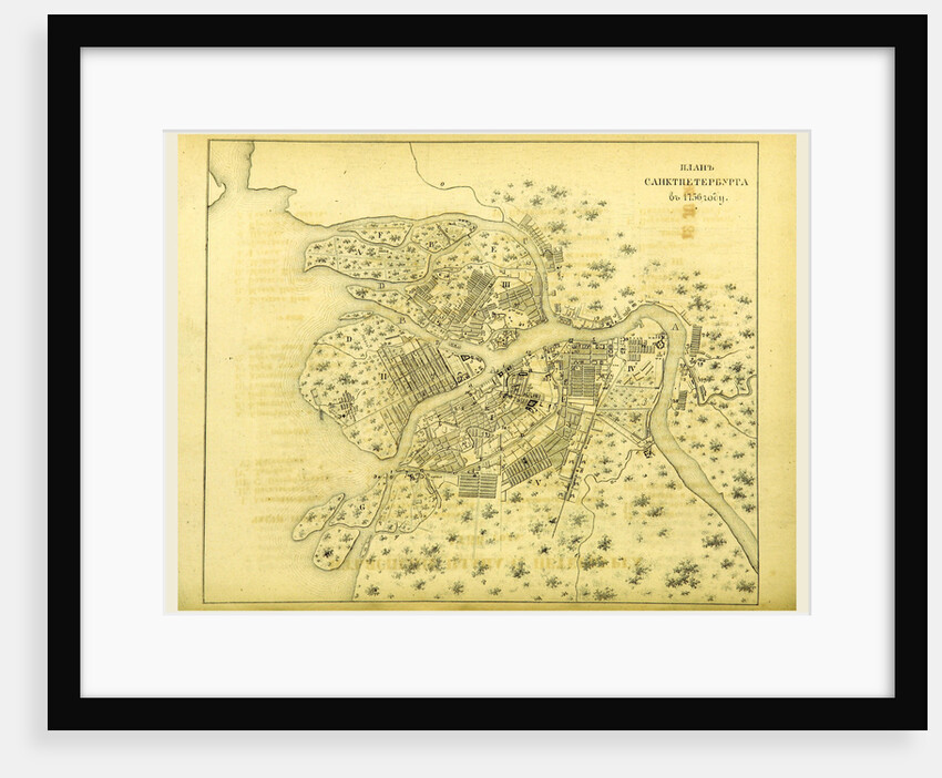 Map 1756, Russia, St Petersburg by Anonymous