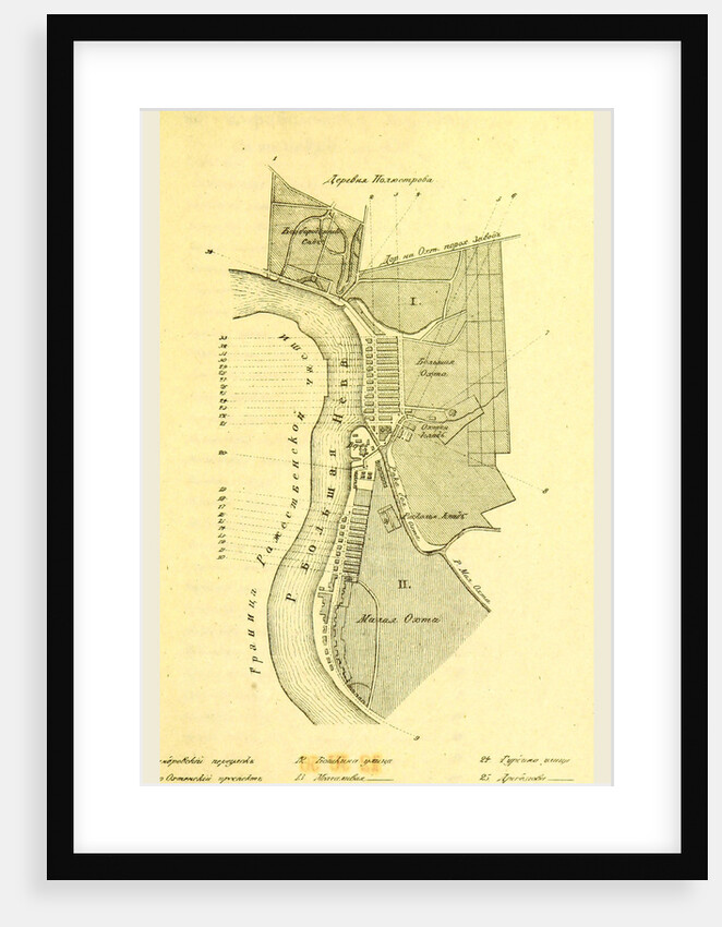 Map Russia, River Neva, djerv poluostrov by Anonymous