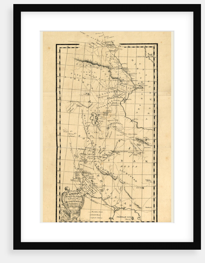 Map, Personal Narrative of a Journey from India to England, by Bussorah astrakhan and St. Petersburgh in the year 1824 by Anonymous