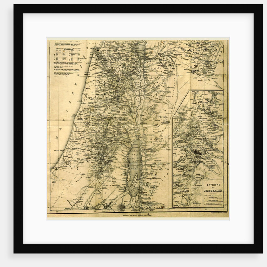Map of Jerusalem, Biblical Researches in Palestine, Mount Sinai, and Arabia by Anonymous