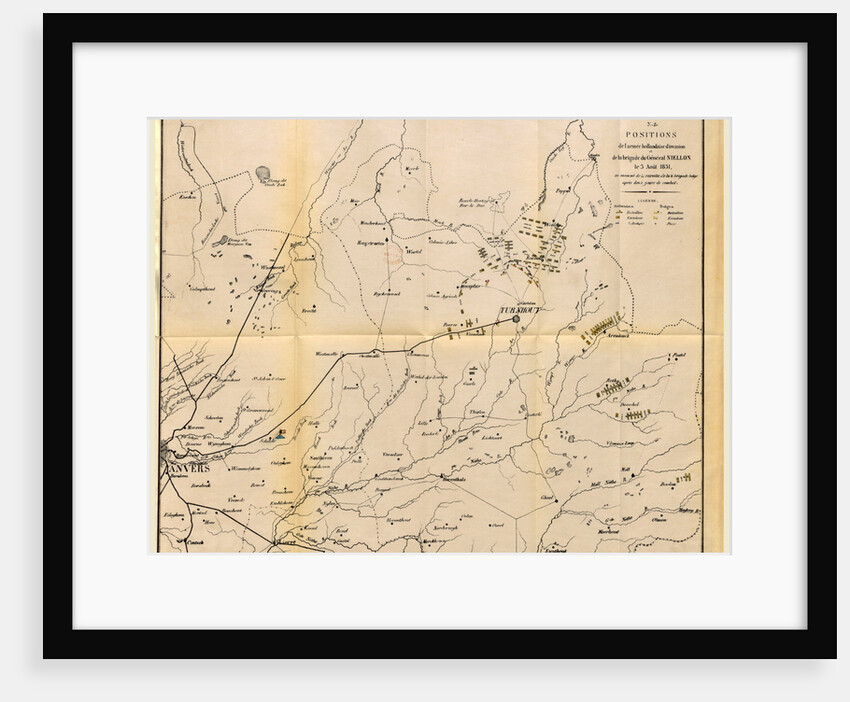 Positions of the Dutch Army in Belgium in 1831 by Anonymous