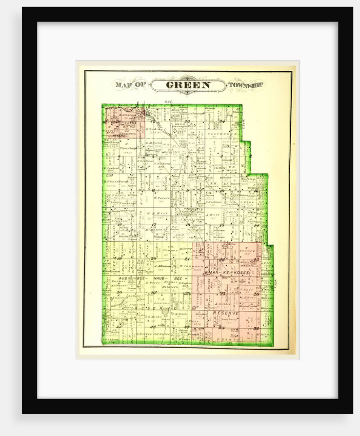 Map of Green township, History of Marshall county, Indiana, 1836 to 1880, etc by Anonymous
